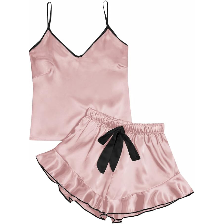 Pyjama en satin de soie pour femme