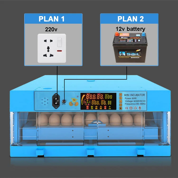 Couveuse Automatique pour 55 & 120 Œufs de Poules